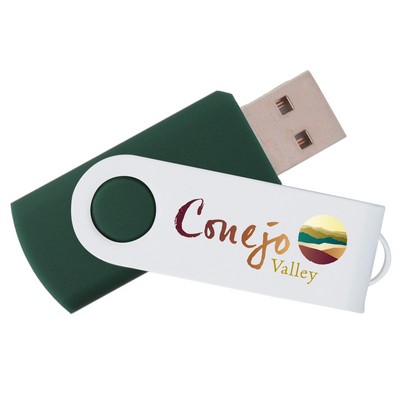 iClick® White Swivel USB Flash Drive 64GB