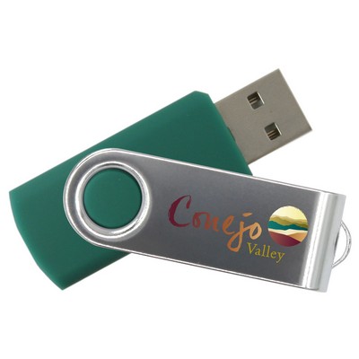 iClick® Silver Swivel USB Flash Drive 32GB