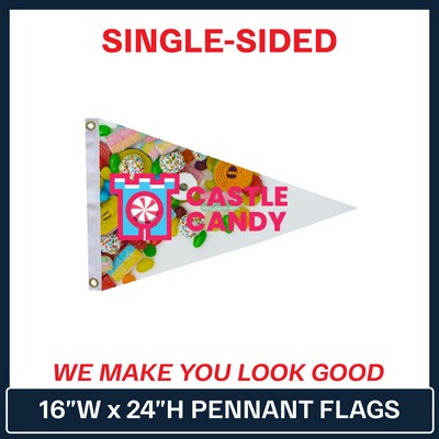 16" x 24" Pennant Flag - Single Sided