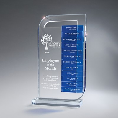 Large Clear Lucite Perpetual Award