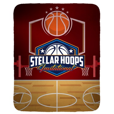 Basketball Velvety Recycled Plush Blanket