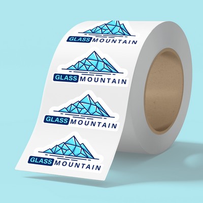 6" x 4" BOPP stickers on roll - 3.5mil