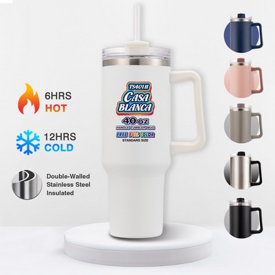 40 Oz. Casa Blanca Handle Tumbler Mug